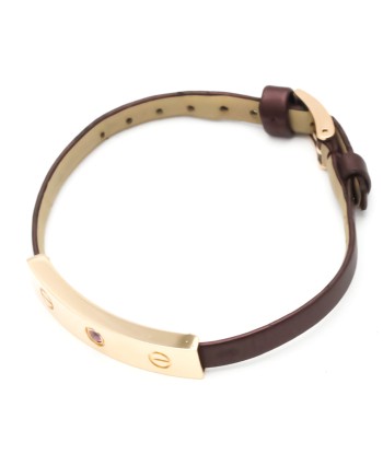 Cartier Love Leather Bracelet LeatherPink Gold (18K) Sapphire Charm Bracelet Pink Gold 50-70% off 