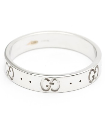 Gucci Icon White Gold (18K) Band Ring basket pas cher