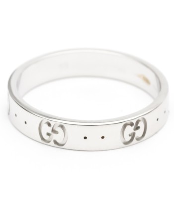 Gucci Icon White Gold (18K) Band Ring basket pas cher