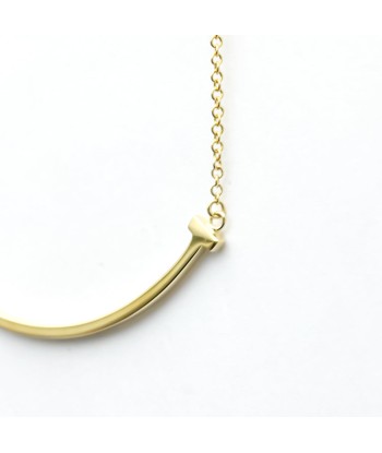 Tiffany Smile Yellow Gold (18K) No Stone WomenMen Fashion Pendant Necklace solde