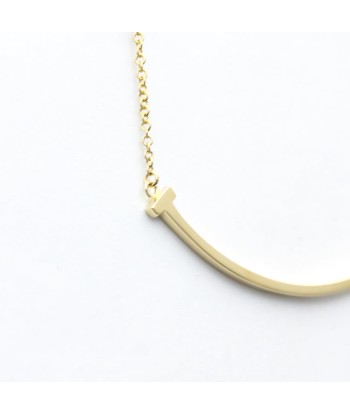 Tiffany Smile Yellow Gold (18K) No Stone WomenMen Fashion Pendant Necklace solde