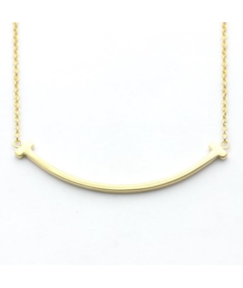 Tiffany Smile Yellow Gold (18K) No Stone WomenMen Fashion Pendant Necklace solde