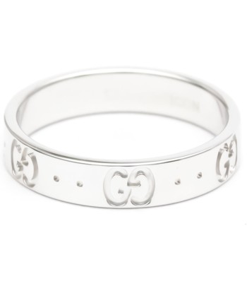 Gucci Icon White Gold (18K) Fashion No Stone Band Ring pas chere