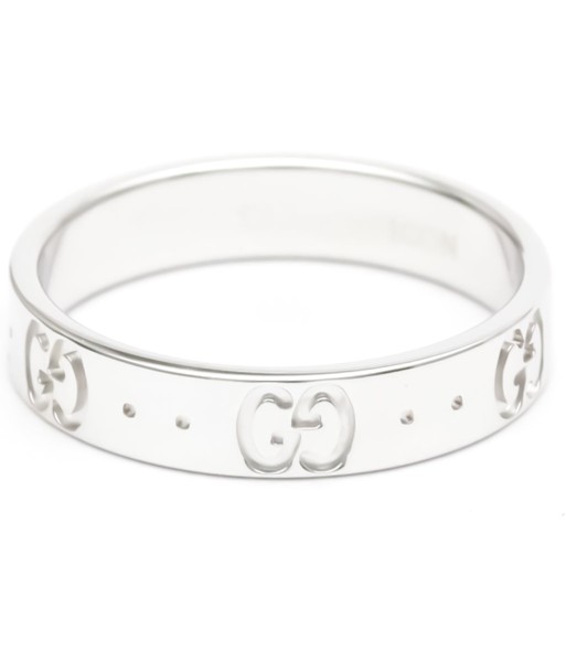 Gucci Icon White Gold (18K) Fashion No Stone Band Ring pas chere