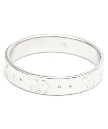 Gucci Icon White Gold (18K) Band Ring 50% de réduction en Octobre 2024