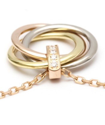 Cartier Trinity De Cartier B7058700 Pink Gold (18K)White Gold (18K)Yellow Gold (18K) Diamond MenWomen Fashion Pendant Necklace Carat/0.06 solde