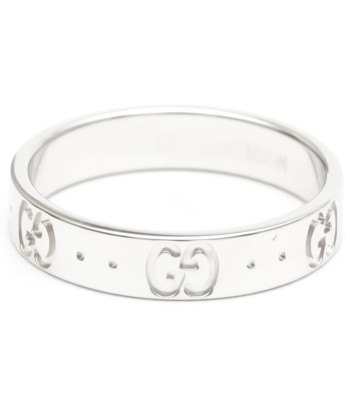 Gucci Icon White Gold (18K) Fashion No Stone Band Ring pas chere