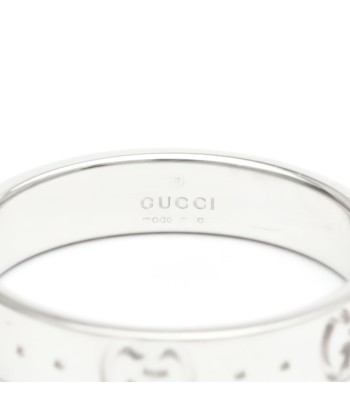 Gucci Icon White Gold (18K) Fashion No Stone Band Ring pas chere