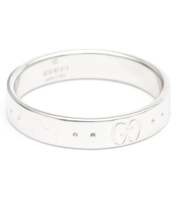 Gucci Icon White Gold (18K) Band Ring 50% de réduction en Octobre 2024