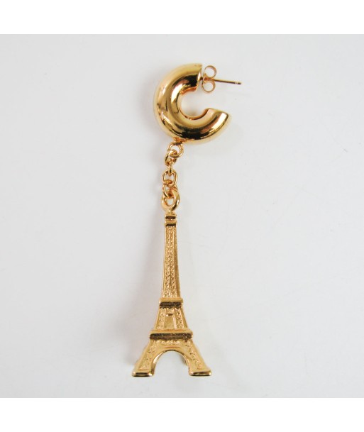 Balenciaga Paris Pierce Eiffel Tower Metal Single Drop Earring Gold de la marque