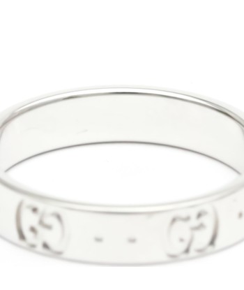 Gucci Icon White Gold (18K) Fashion No Stone Band Ring pas chere