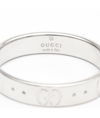 Gucci Icon White Gold (18K) Band Ring 50% de réduction en Octobre 2024