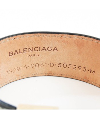 Balenciaga Le Dis Marble 332916 Leather Bangle White Les magasins à Paris