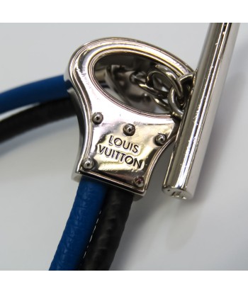 Louis Vuitton Monogram Eclipse Archive Bracelet M6184 Bangle BlueMonogram EclipseSilver de la marque