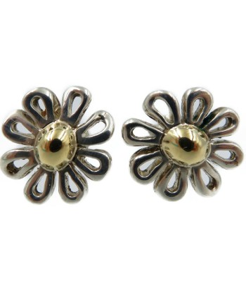 Tiffany Daisy Earrings Silver 925 K18 Yellow Gold Economisez 