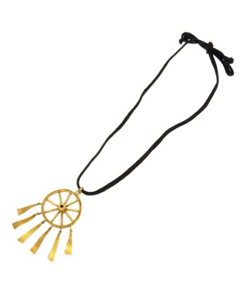 Hermes Steering Motif BIJOUTERIE FANTAISIE Brass Gold Necklace Vous souhaitez 