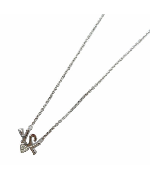 Yves Saint Laurent Metal Stone Silver YSL Heart Necklace 046YVES SAINT LAURENT de votre