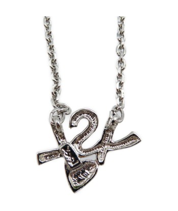 Yves Saint Laurent Metal Stone Silver YSL Heart Necklace 046YVES SAINT LAURENT de votre