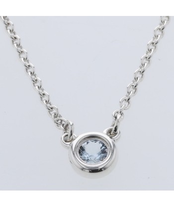 Tiffany Necklace Color by the Yard Aquamarine 1P Approx. 0.13ct Silver 925 Ladies TIFFANY & Co. de l' environnement