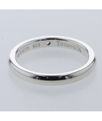 Tiffany Ring Stacking Band 1P Width Approx. 2.5mm Silver 925 Pink Sapphire No. 9 Ladies TIFFANY & Co. pas chere