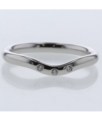 Tiffany Ring / Curved Band 3P Width Approx. 2mm Platinum PT950 No. 10 Ladies TIFFANY & Co. meilleur choix