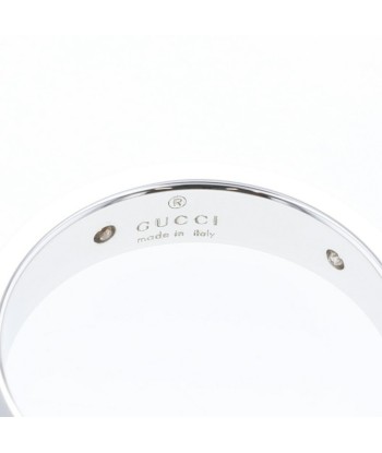 Gucci Ring Icon D0.15ct 5P Width approx. 4mm K18 White Gold Diamond No. 10 Ladies GUCCI paiement sécurisé