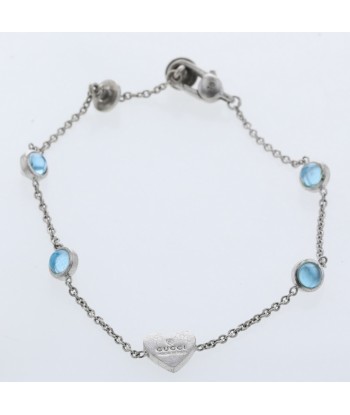 Gucci bracelet heart silver 925 colored stone 4P blue ladies GUCCI Les magasins à Paris et en Île-de-France