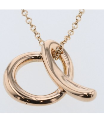 Tiffany Necklace Alphabet Letter A K18 Pink Gold Ladies TIFFANY & Co. hantent personnes