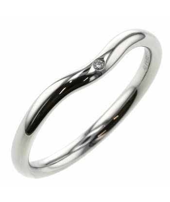 Tiffany Ring Curved Band 1P Width Approximately 2mm Platinum PT950 Diamond No. 16 Mens TIFFANY & Co. meilleur choix