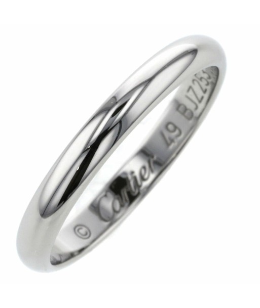 Cartier Ring 1895 Wedding Width Approximately 2mm Platinum PT950 No. 9 Ladies CARTIER Faites des économies