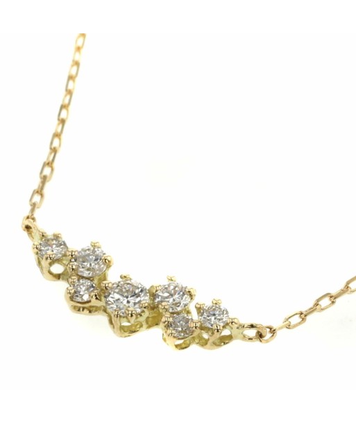 Aker Necklace BB Line Approx. 0.11ct AB1762010100 K18 Yellow Gold Ladies AHKAH pas cher