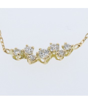 Aker Necklace BB Line Approx. 0.11ct AB1762010100 K18 Yellow Gold Ladies AHKAH pas cher