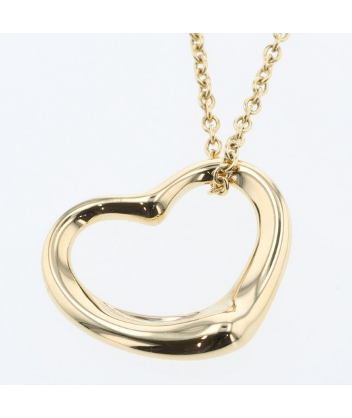 Tiffany Necklace Open Heart Width approx. 15mm K18 Yellow Gold Ladies TIFFANY & Co. solde