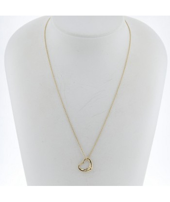 Tiffany Necklace Open Heart Width approx. 15mm K18 Yellow Gold Ladies TIFFANY & Co. solde