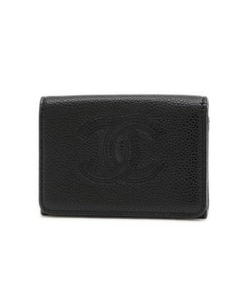 Chanel Caviar Leather Wallet (tri-fold) Black pas cher 