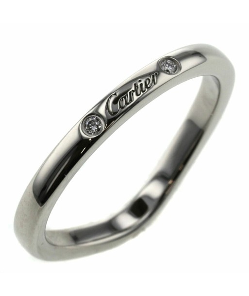 Cartier Ring Ballerina Curve Wedding 3P Width Approx. 2mm B4092948 Platinum PT950 Diamond No. 8 Ladies CARTIER soldes