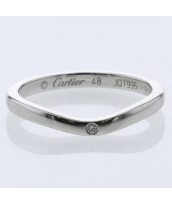 Cartier Ring Ballerina Curve Wedding 3P Width Approx. 2mm B4092948 Platinum PT950 Diamond No. 8 Ladies CARTIER soldes