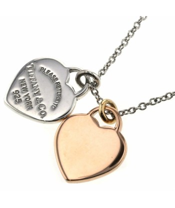 Tiffany Necklace RTT Return to Double Heart Tag Silver 925 K18 Pink Gold Ladies TIFFANY & Co. 2024