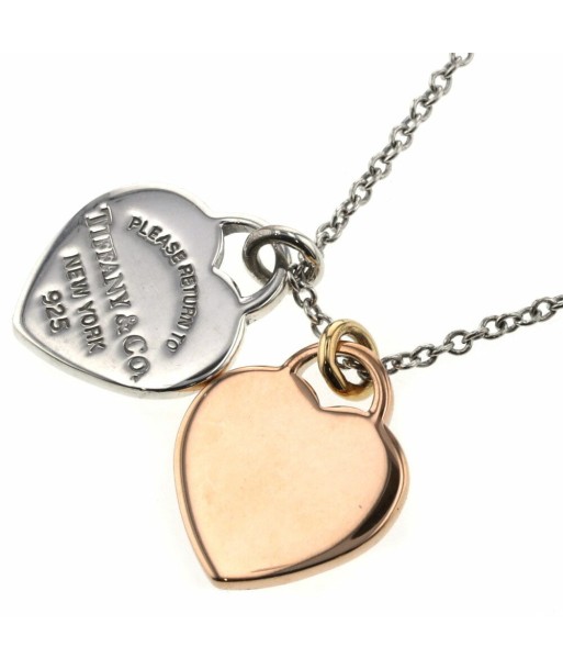 Tiffany Necklace RTT Return to Double Heart Tag Silver 925 K18 Pink Gold Ladies TIFFANY & Co. 2024