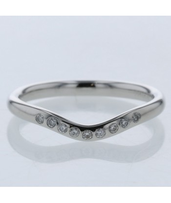 Tiffany Ring / Curved Band 9P Width approx. 2mm PT950 No. 9 Ladies TIFFANY & Co. Par le système avancé 