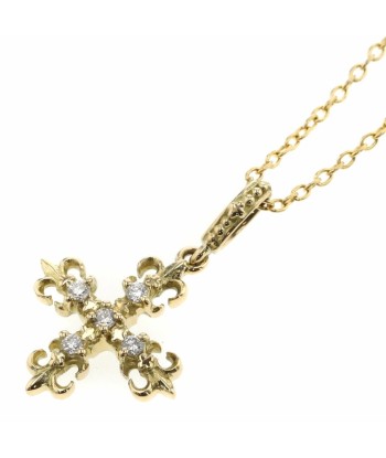 Aker Necklace Mini Lily Cloth 0.03ct K18 Yellow Gold Diamond Ladies AHKAH Venez acheter