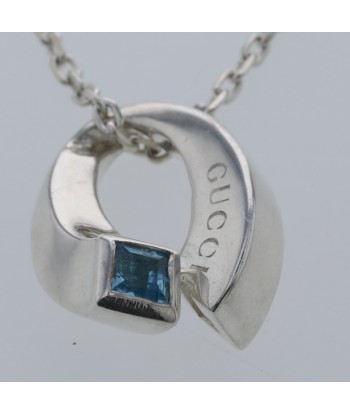 Gucci Necklace Horsebit G Mark Silver 925 Blue Topaz Ladies GUCCI est présent 