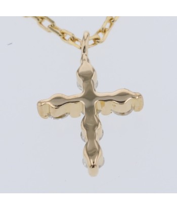 Agat Necklace Cross D0.03ct K18 Yellow Gold Ladies agete à prix réduit toute l'année