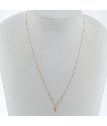 Agat Necklace Cross D0.03ct K18 Yellow Gold Ladies agete à prix réduit toute l'année