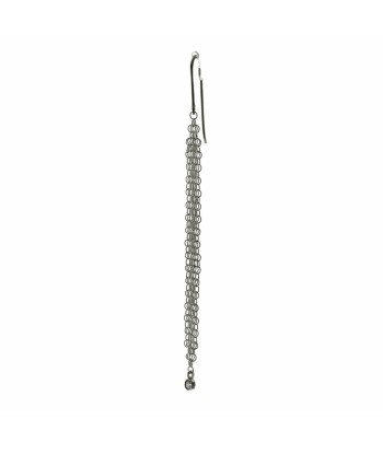 Tiffany Earrings Mesh Tassel 1P One Ear Only Silver 925 Diamond Ladies TIFFANY & Co. plus qu'un jeu 