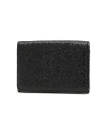 Chanel Caviar Leather Wallet (tri-fold) Black pas cher 