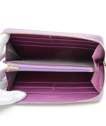 Chanel Matelasse Womens Leather Long Wallet (bi-fold) Metallic Purple En savoir plus