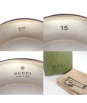 GUCCI / Gucci Double G Silver Ring No. 14 livraison gratuite