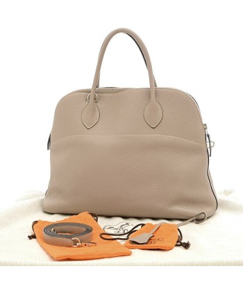 Hermes Bolide 35 Taurillon Clemence Leather Handbag Shoulder Bag Gris Tourterelle Véritable concentré