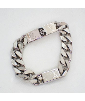 LOUIS VUITTON M62486 Monogram Silver Chain Bracelet les muscles